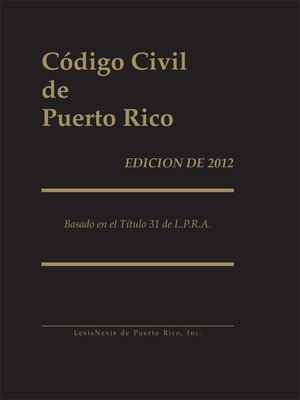cover image of Código Civil de Puerto Rico